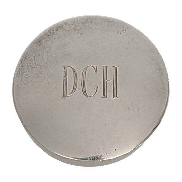 Black Starr Gorham Sterling Silver Tape Measure Holder with Monogram #11486 - Picture 7 of 9